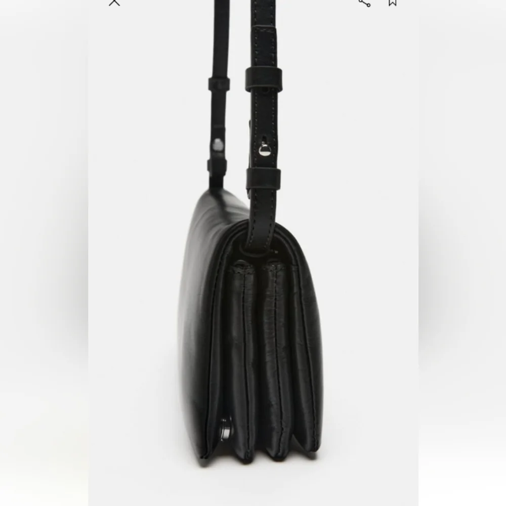 Zara Minimalist Leather Crossbody Bag - Picture 5 of 10